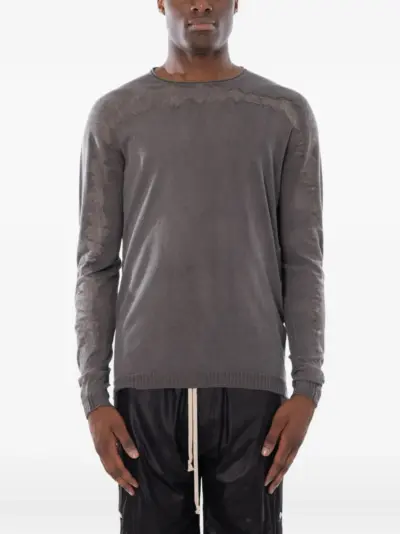 MD75 hand-treated knitted sweater - Grey