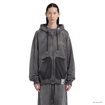 MIHARA YASUHIRO Sun Faded Zip-Up Hoodie