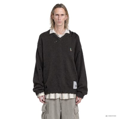 MIHARA YASUHIRO Triple Layered Collared Sweater