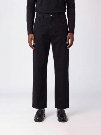 MM6 MAISON MARGIELA Wide Leg Cotton Trousers with Signature Stitching