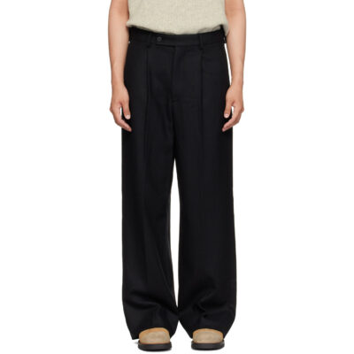 MM6 Maison Margiela Black Pleated Trousers