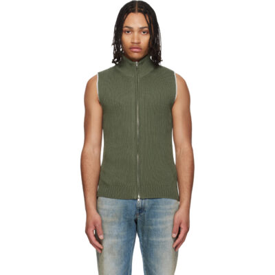 MM6 Maison Margiela Khaki Zip Vest