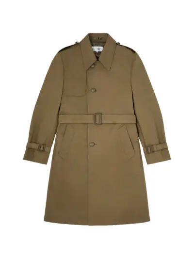 MM6 Maison Margiela coated cotton trench coat - Green