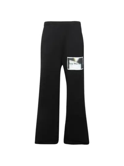 MM6 Maison Margiela graphic-print track pants - Black