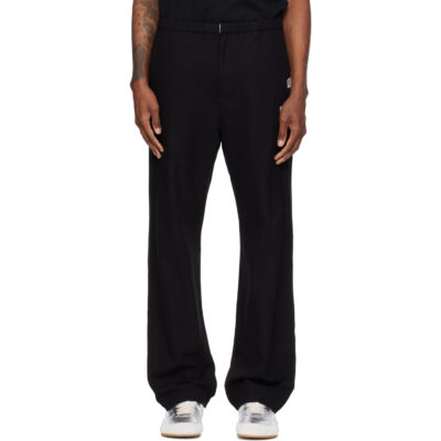 Maison MIHARA YASUHIRO Black Twill Flare Trousers