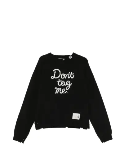 Maison MIHARA YASUHIRO Don't Tag Me jacquard knit sweater - Black