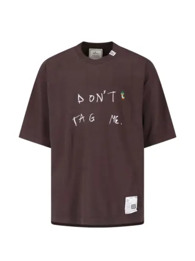 Maison MIHARA YASUHIRO Don't Tag Me. printed T- shirt - Brown