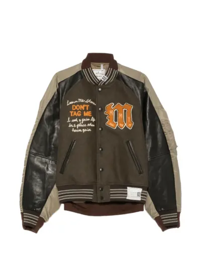 Maison MIHARA YASUHIRO Front Back combined stadium jacket - Brown