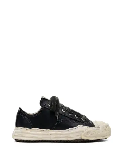 Maison MIHARA YASUHIRO Hank og sole waxed low-top sneakers - Black