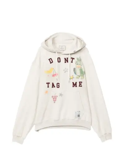 Maison MIHARA YASUHIRO Kids Doodle printed hoodie - Neutrals