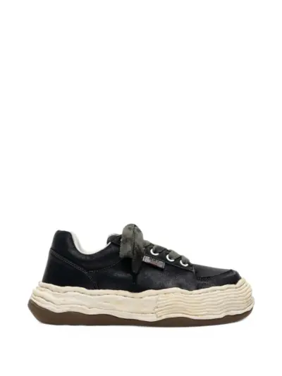 Maison MIHARA YASUHIRO Oliver OG sole waxed low-top sneakers - Black