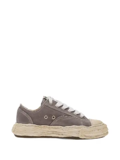 Maison MIHARA YASUHIRO "Peterson23" og sole brushed twill low-top sneakers - Grey