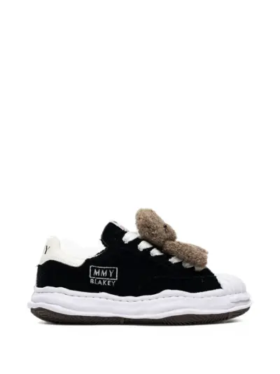 Maison MIHARA YASUHIRO Pink House x MMY "Blakey"OG sole chenille embroidey low-top sneakers - Black