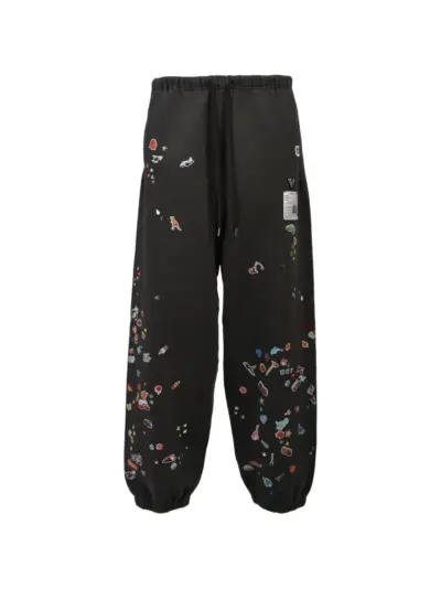Maison MIHARA YASUHIRO Stickers track pants - Black