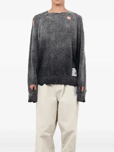 Maison MIHARA YASUHIRO Sun Faded distressed sweater - Grey