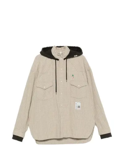 Maison MIHARA YASUHIRO check-pattern hooded shirt jacket - Neutrals