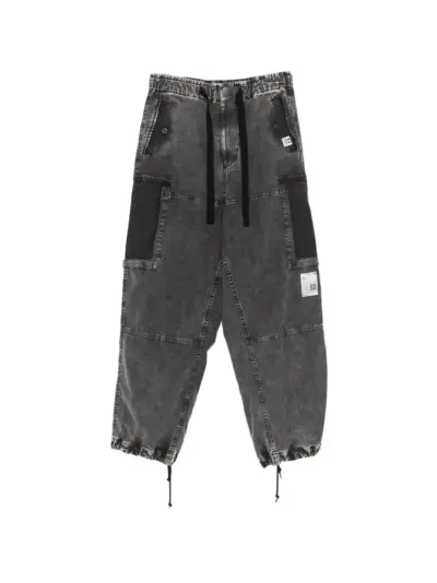 Maison MIHARA YASUHIRO cotton satin cargo trousers - Black