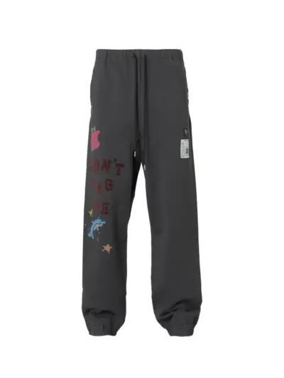 Maison MIHARA YASUHIRO doodle printed sweat pants - Grey