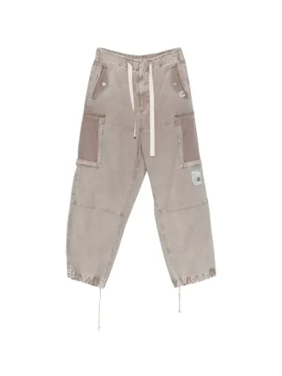 Maison MIHARA YASUHIRO drawstring-waist panelled cargo pants - Neutrals