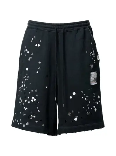 Maison MIHARA YASUHIRO embellished sweat shorts - Black