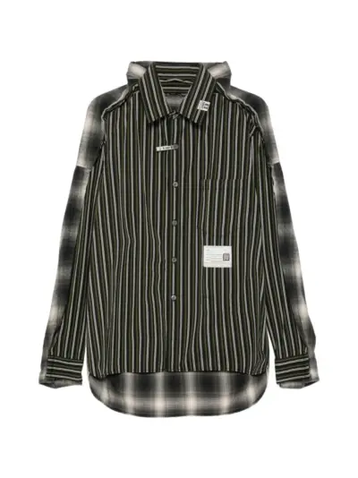 Maison MIHARA YASUHIRO front back docking long sleeve shirt - Black
