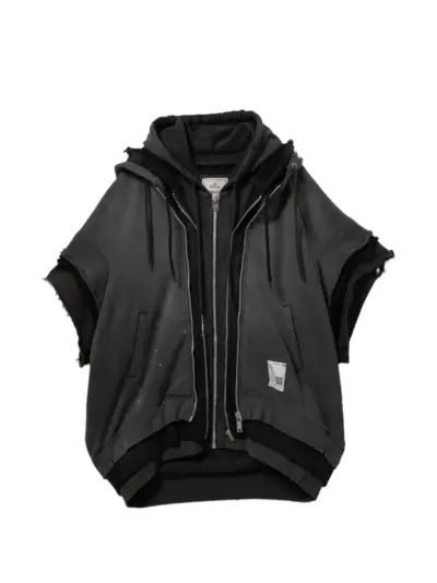 Maison MIHARA YASUHIRO hooded layered sweatshirt - Black