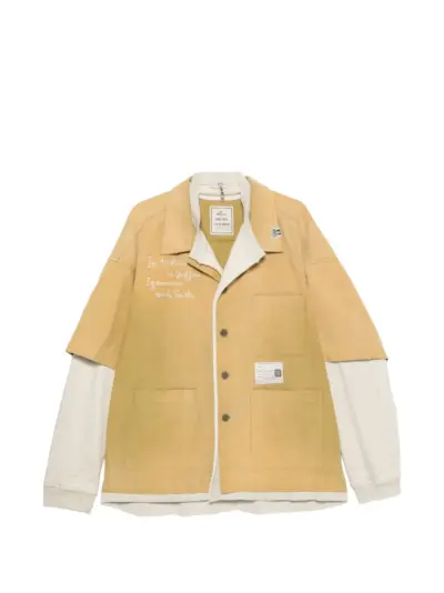Maison MIHARA YASUHIRO layered-design embroidered jacket - Yellow