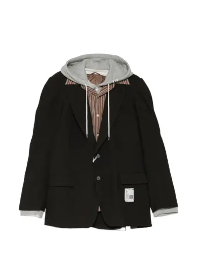Maison MIHARA YASUHIRO layered-panel single-breasted blazer - Black