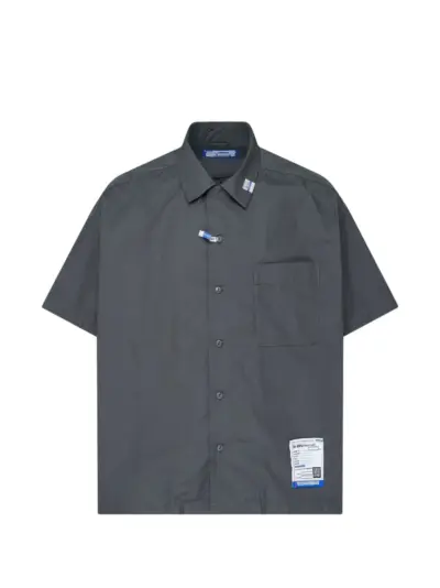 Maison MIHARA YASUHIRO logo-patch short-sleeve shirt - Grey