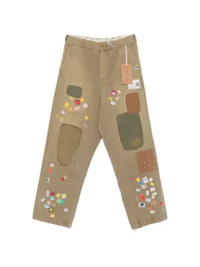 Maison MIHARA YASUHIRO patchwork jeans - Green