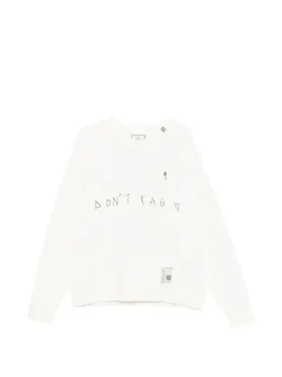 Maison MIHARA YASUHIRO slogan-print cotton sweatshirt - White