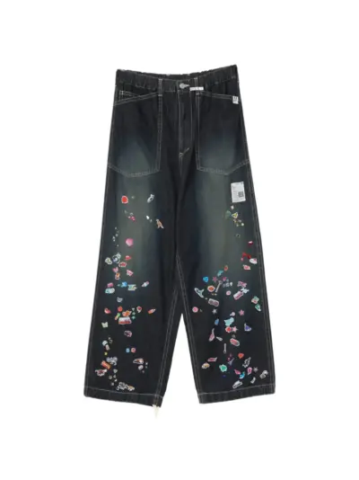 Maison MIHARA YASUHIRO sticker-print jeans - Blue