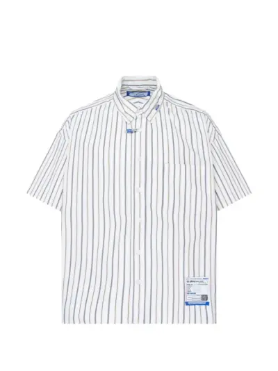 Maison MIHARA YASUHIRO stripe-print short-sleeve shirt - White