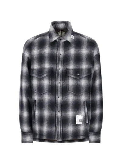 Maison MIHARA YASUHIRO stripe puffer shirt - Black