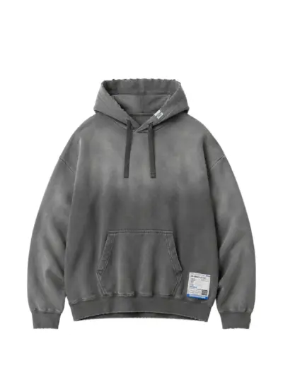 Maison MIHARA YASUHIRO sun-faded like distressed hoodie - Black