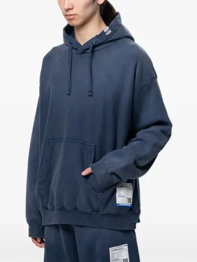 Maison MIHARA YASUHIRO sun faded like distressed hoodie - Blue