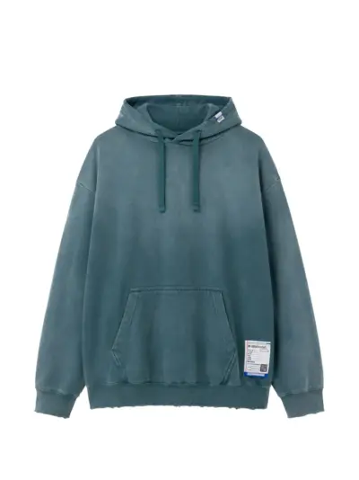 Maison MIHARA YASUHIRO sun faded like distressed hoodie - Green