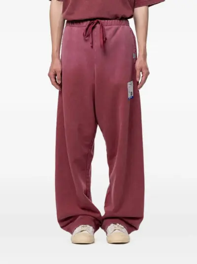 Maison MIHARA YASUHIRO sun-faded like distressed pants - Red