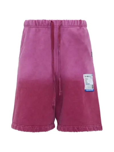 Maison MIHARA YASUHIRO sun faded like distressed sweat shorts - Red