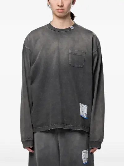 Maison MIHARA YASUHIRO sun faded like distressed sweatshirt - Black