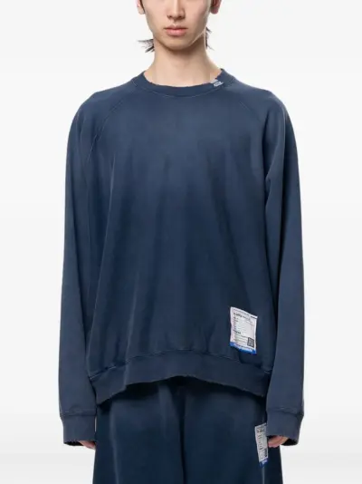 Maison MIHARA YASUHIRO sun faded like distressed sweatshirt - Blue