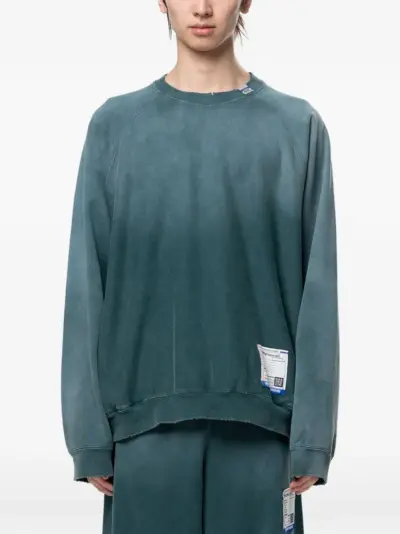 Maison MIHARA YASUHIRO sun faded like distressed sweatshirt - Green