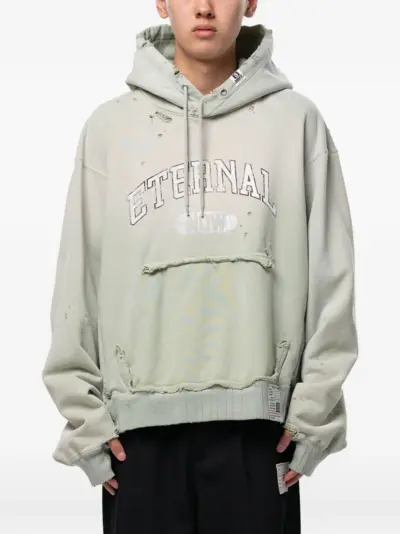 Maison MIHARA YASUHIRO sun-faded like hoodie - Green