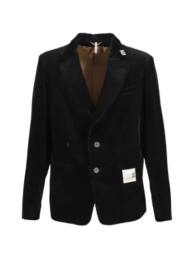 Maison MIHARA YASUHIRO switch front corduroy tailored jacket - Black