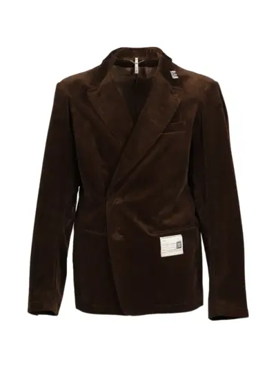 Maison MIHARA YASUHIRO switch-front corduroy tailored jacket - Brown