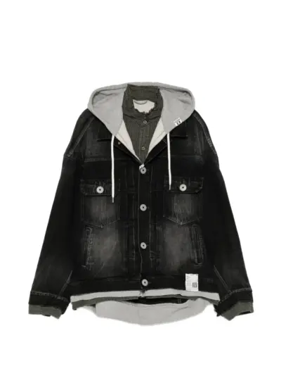 Maison MIHARA YASUHIRO triple layered denim jacket - Black