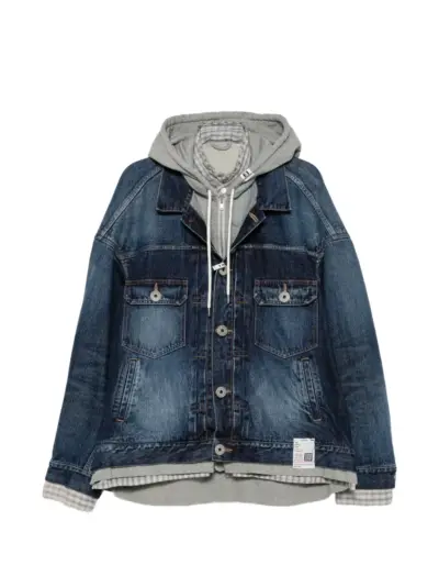 Maison MIHARA YASUHIRO triple layered denim jacket - Blue