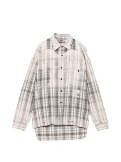 Maison MIHARA YASUHIRO vintage like checked shirt - Black