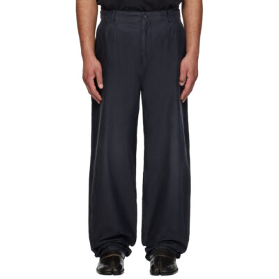 Maison Margiela Black Unbrushed Moleskin Trousers