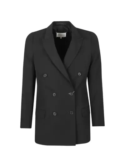 Maison Margiela double-breasted wool jacket - Black